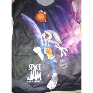 Child Sz Lg Space Jam T Shirt NWOT Next Day Shipping